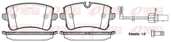 REMSA 1343.10 Brake pad set, disc brake