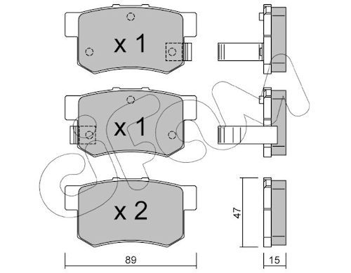 CIFAM 822-173-0 Brake pad set, disc brake