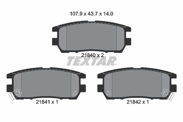 TEXTAR 2184002 Brake pad set, disc brake