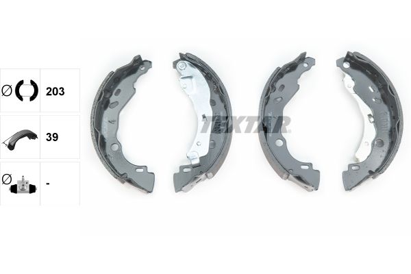 TEXTAR 91083200 Brake shoe set