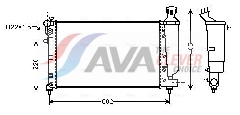 AVA CLEVER CHOICE PEA2216 Radiator, engine cooling
