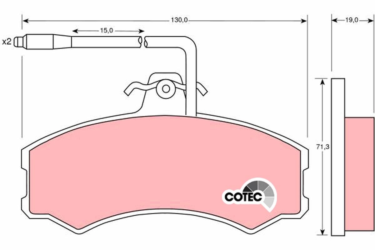 TRW GDB695 Brake pad set, disc brake