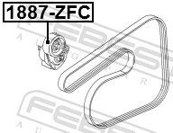 Tensioner Pulley, V-ribbed belt-1