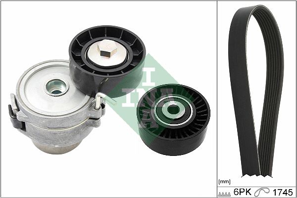 SCHAEFFLER INA 529 0518 10 V-ribbed belt set