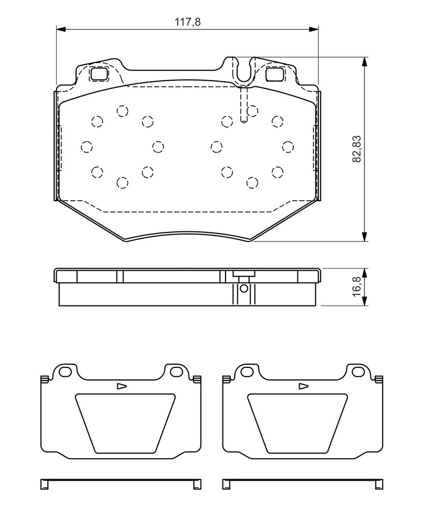 BOSCH 0 986 494 352 Brake pad set, disc brake