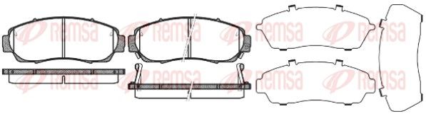 REMSA 1171.12 Brake pad set, disc brake