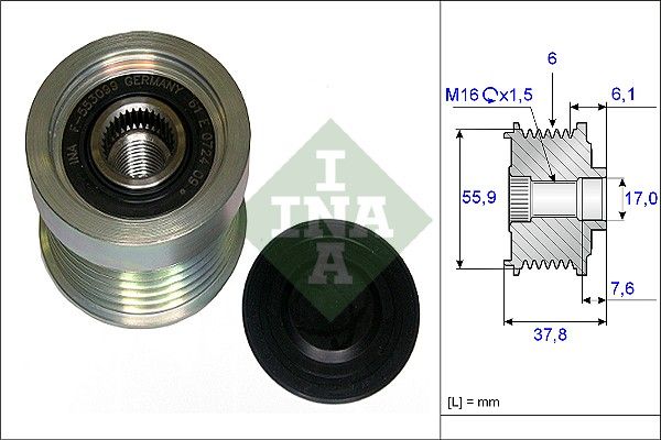 SCHAEFFLER INA 535 0072 10 Alternator freewheel clutch