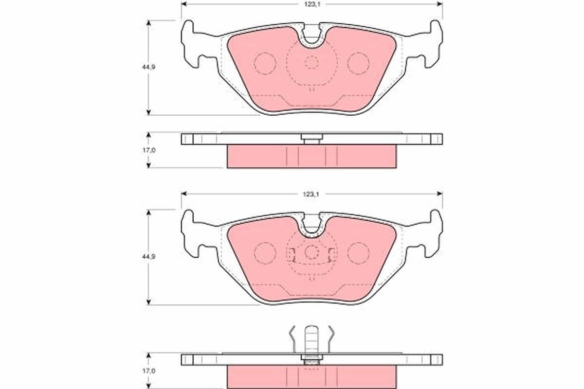 TRW GDB1343 Brake pad set, disc brake