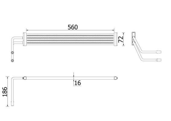 Oil Cooler, steering-main