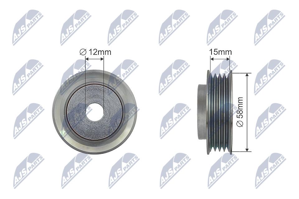 NTY RNK-SU-009 Tensioner pulley, v-ribbed belt