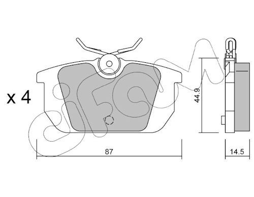 CIFAM 822-064-0 Brake pad set, disc brake