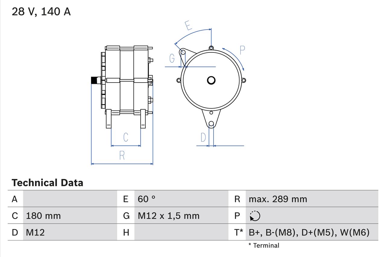 BOSCH 0 986 041 640 Alternator