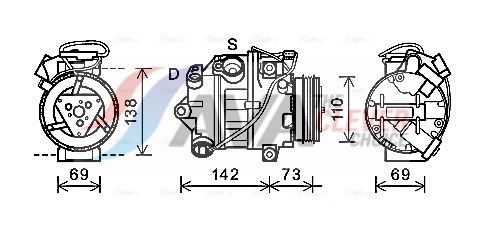 AVA CLEVER CHOICE BWAK452 Compressor, air conditioning