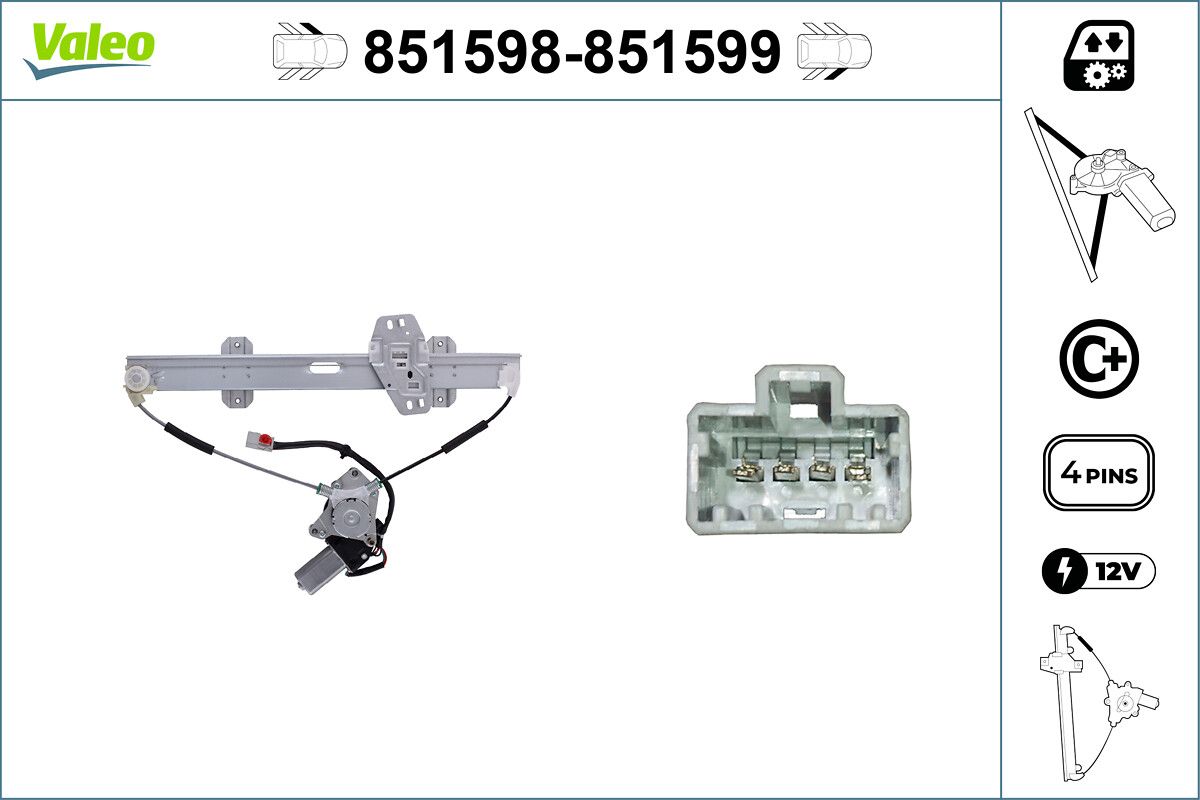 VALEO 851599 Window regulator