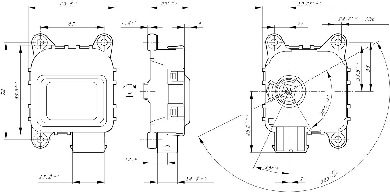 Actuator, heating flap-10