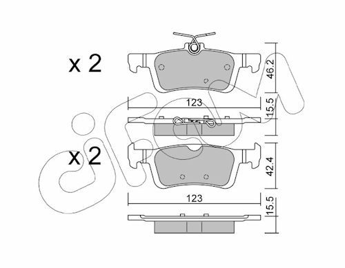 CIFAM 822-986-0 Brake pad set, disc brake