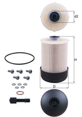 KNECHT KX 338/22D Fuel filter