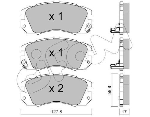 CIFAM 822-140-0 Brake pad set, disc brake