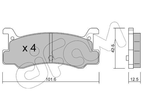 CIFAM 822-389-0 Brake pad set, disc brake