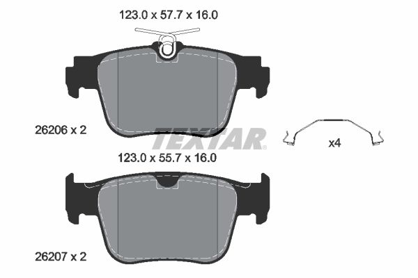 TEXTAR 2620601 Brake pad set, disc brake