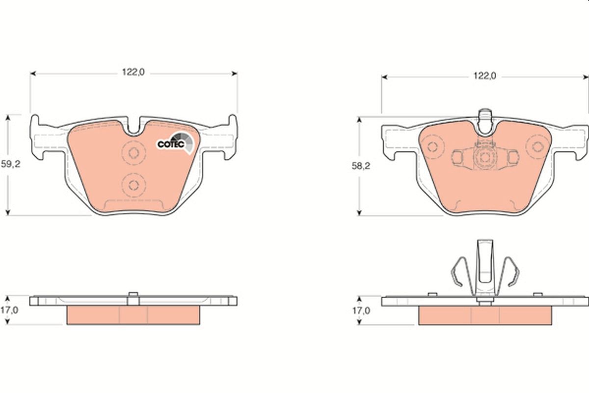 TRW GDB1560 Brake pad set, disc brake