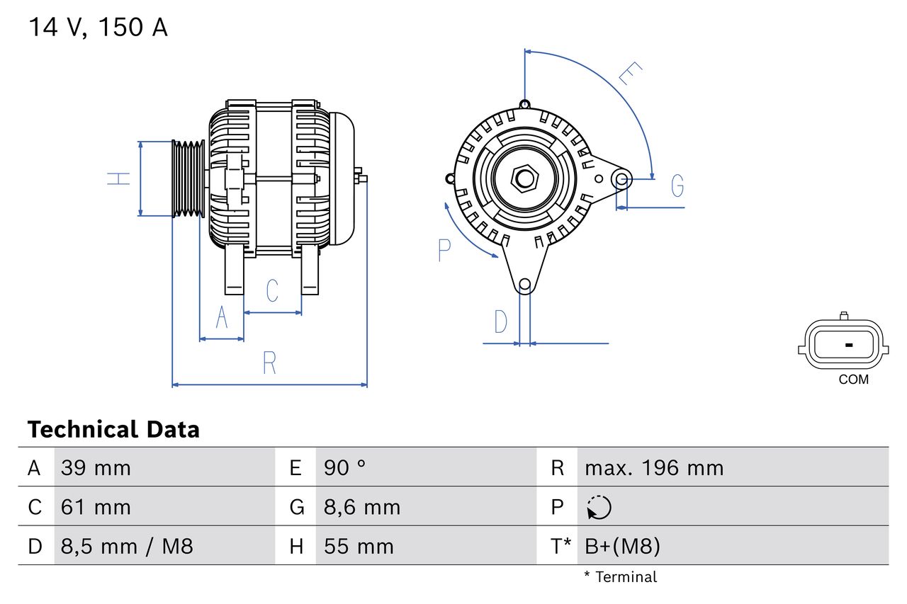 BOSCH 0 986 084 870 Alternator
