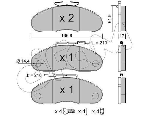 CIFAM 822-111-0 Brake pad set, disc brake