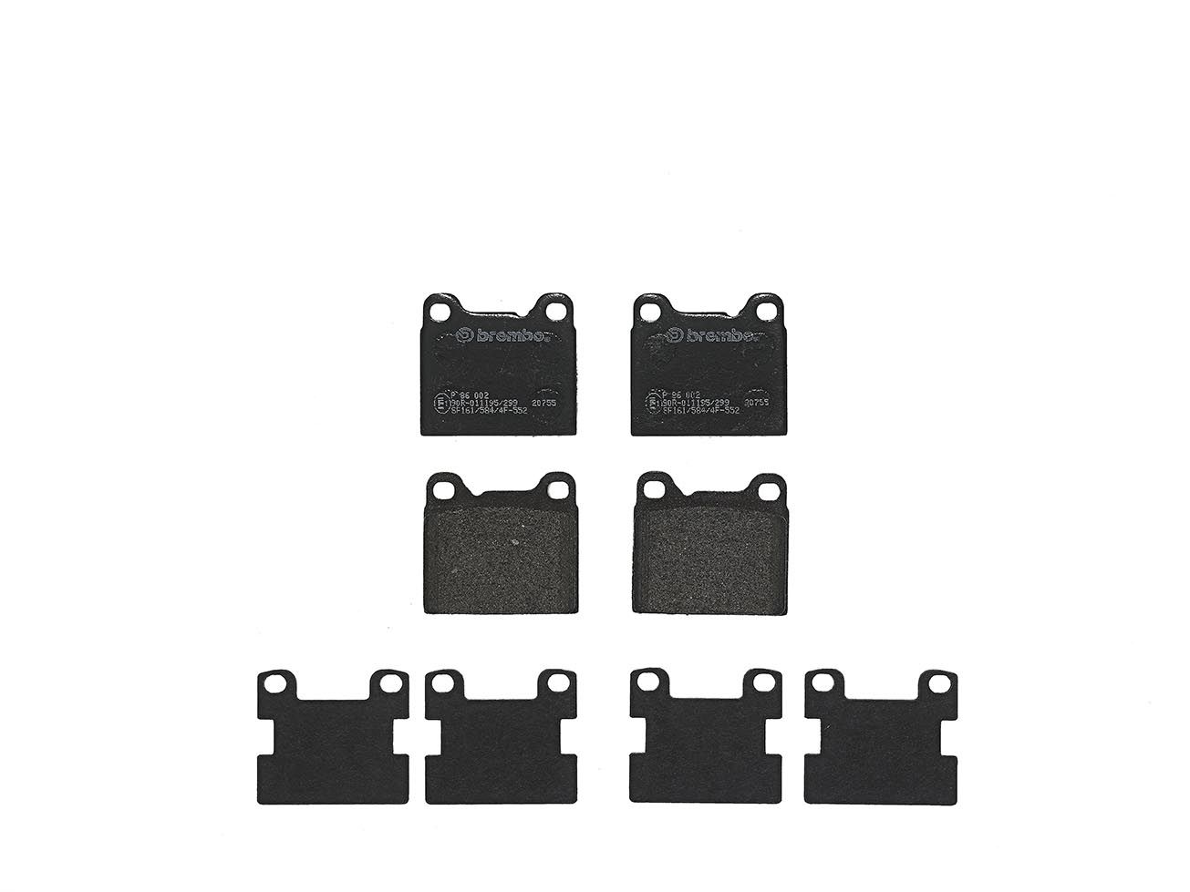 BREMBO P 86 002 Brake pad set, disc brake