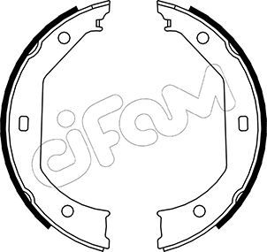 CIFAM 153-017 Brake shoe set, parking brake