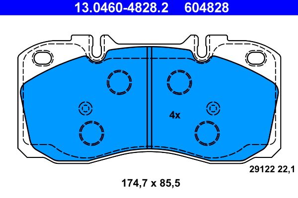 ATE 13.0460-4828.2 Brake pad set, disc brake