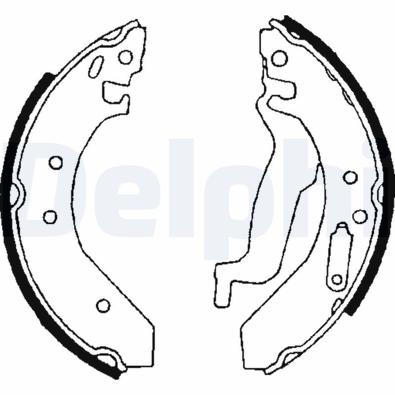 DELPHI LS1645 Brake shoe set