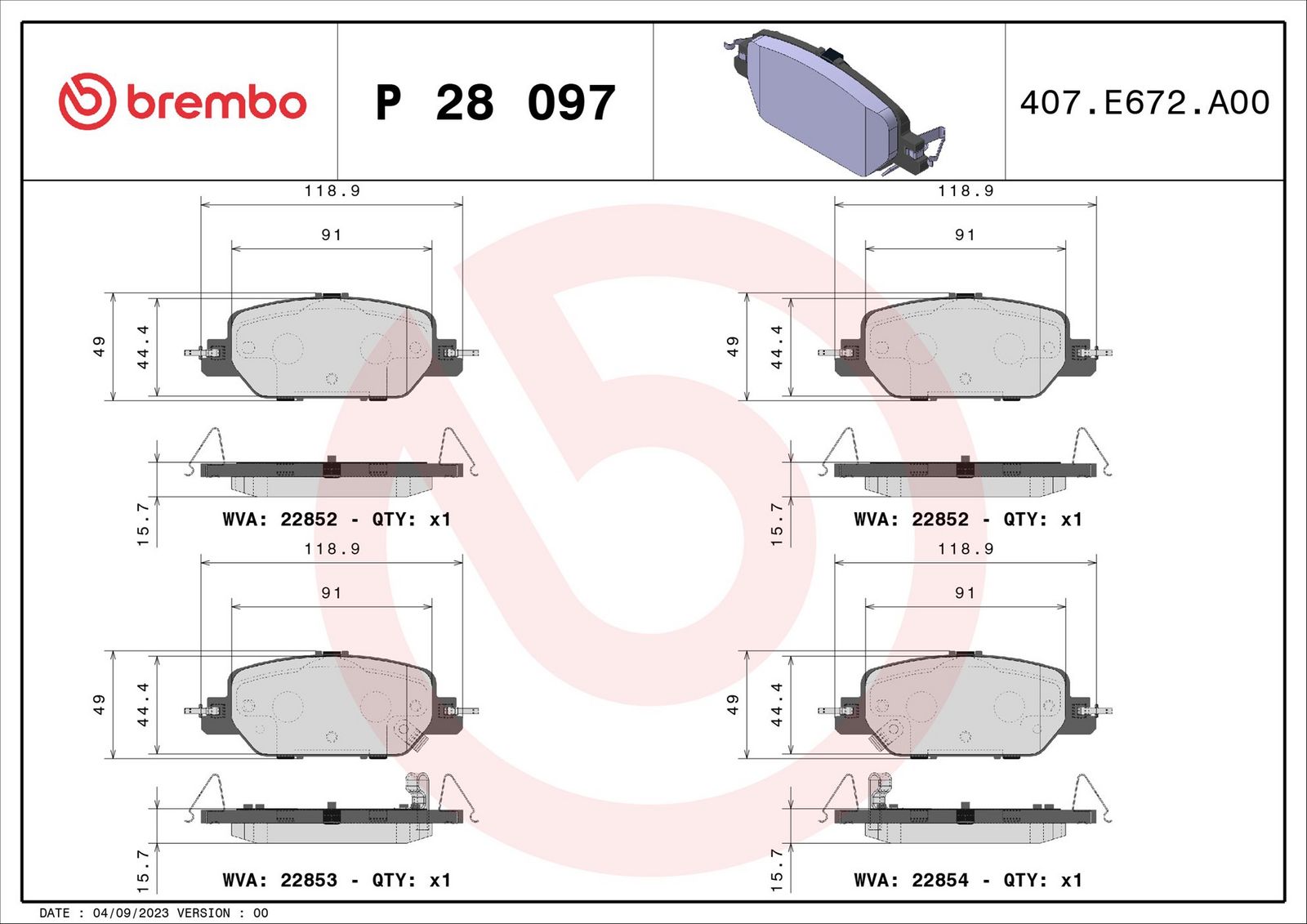 Brake Pad Set, disc brake-1