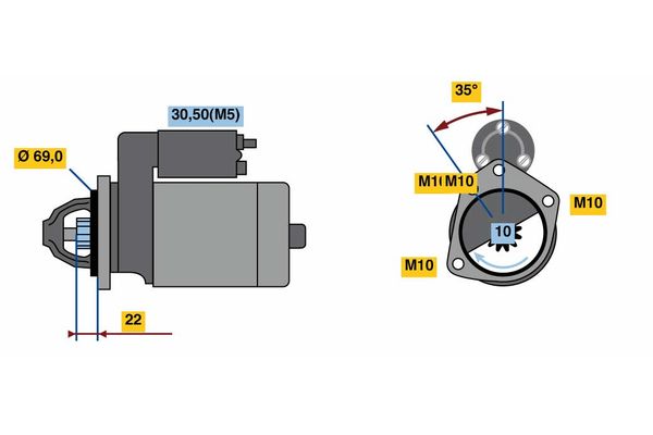 BOSCH 0 986 023 870 Starter