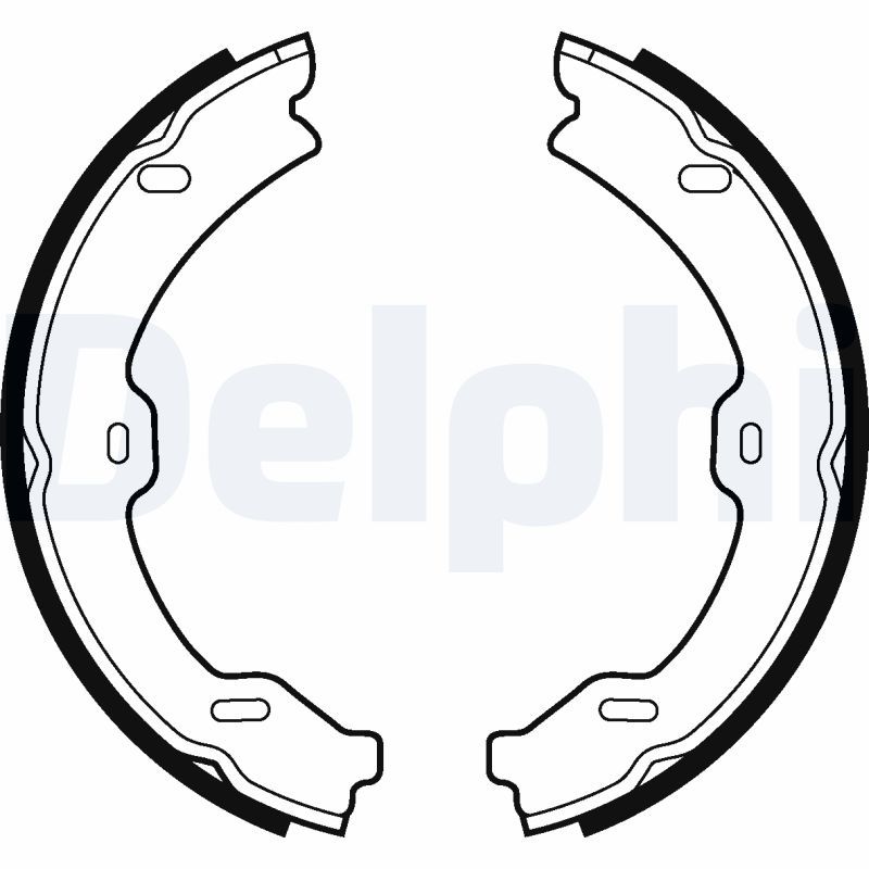 DELPHI LS2040 Brake shoe set, parking brake