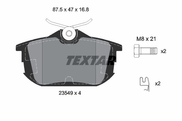 TEXTAR 2354901 Brake pad set, disc brake