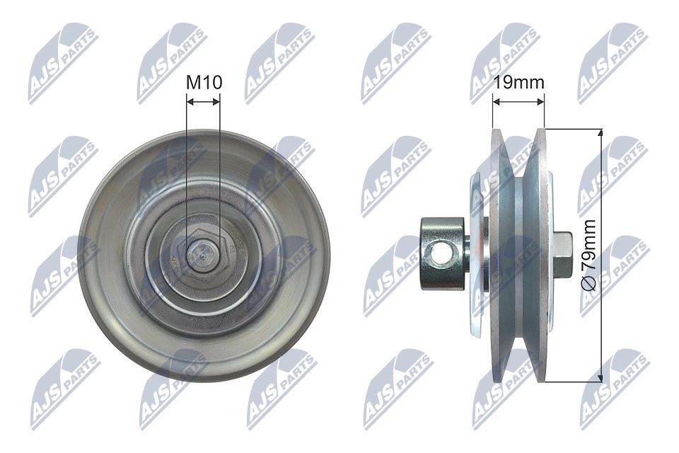 NTY RNK-NS-040 Tensioner pulley, v-ribbed belt