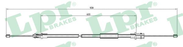 LPR C0798B Cable pull, parking brake