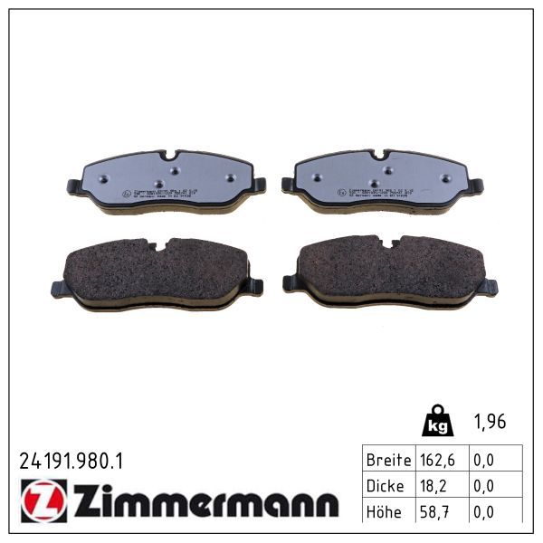 ZIMMERMANN 24191.980.1 Brake pad set, disc brake