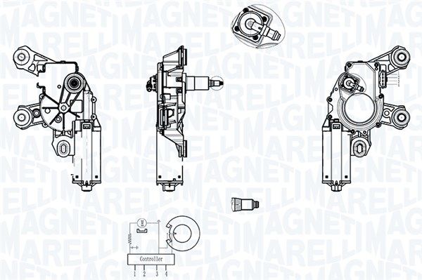 MAGNETI MARELLI 064013022010 Wiper motor