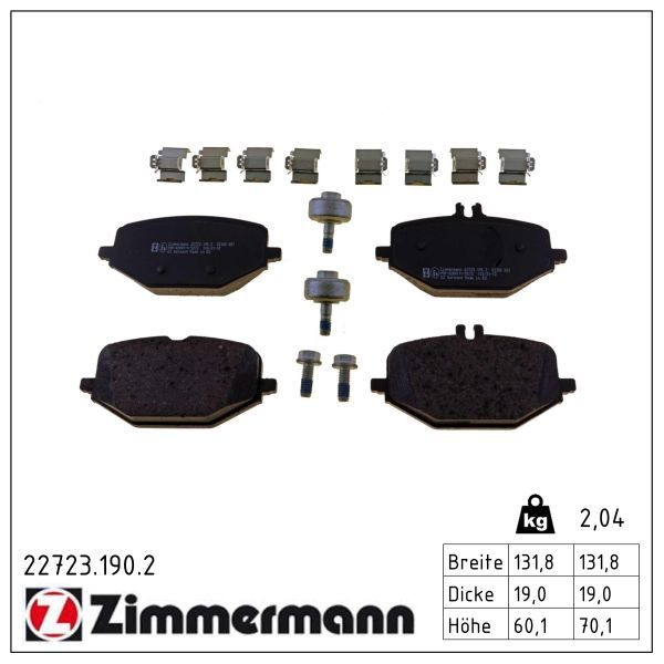 ZIMMERMANN 22723.190.2 Brake pad set, disc brake