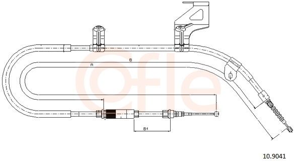 COFLE 10.9041 Cable pull, parking brake