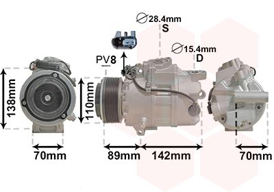 VAN WEZEL 0601K707 Compressor, air conditioning