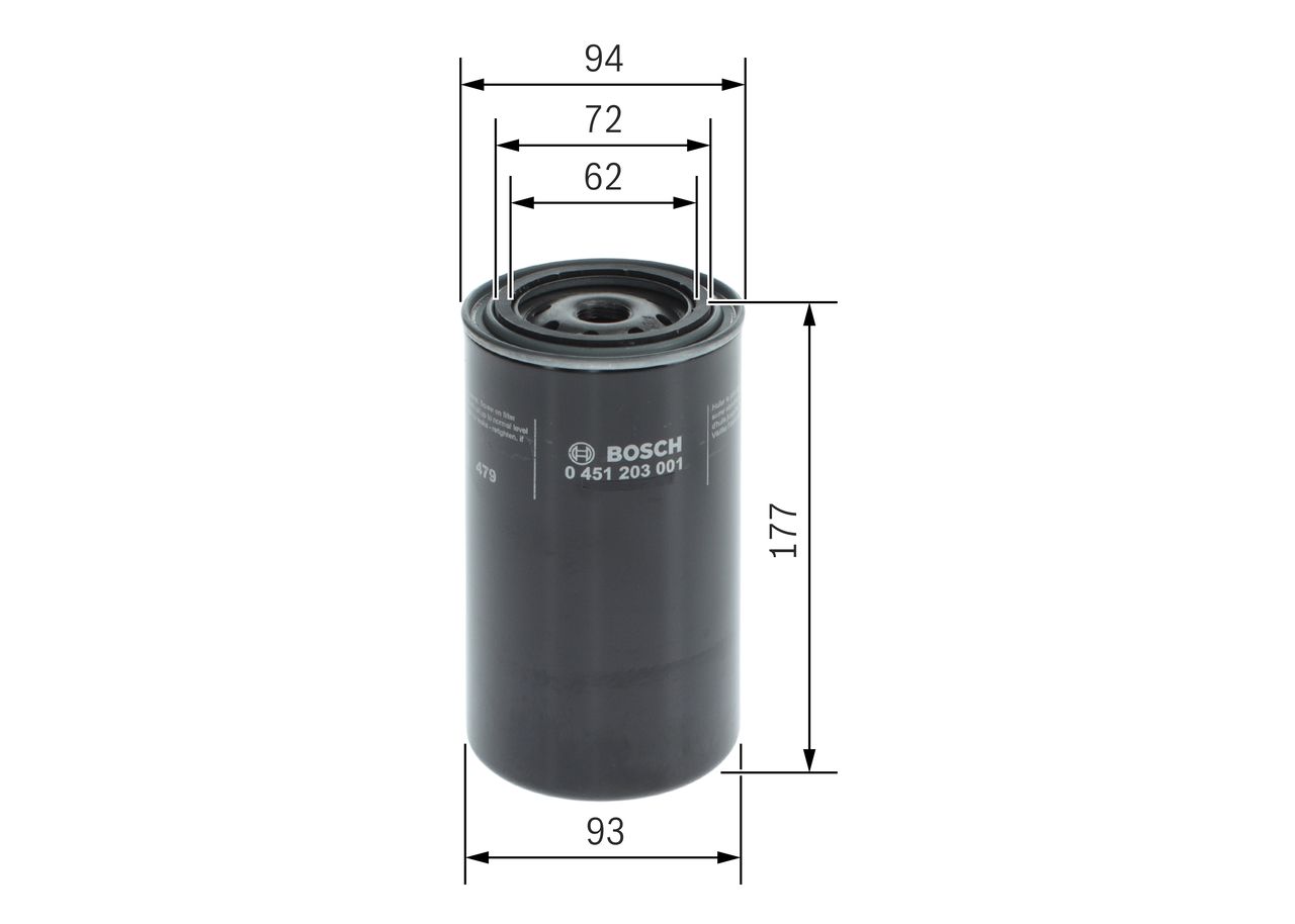 BOSCH 0 451 203 001 Oil filter