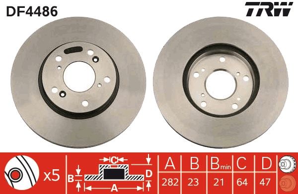 TRW DF4486 Brake disc