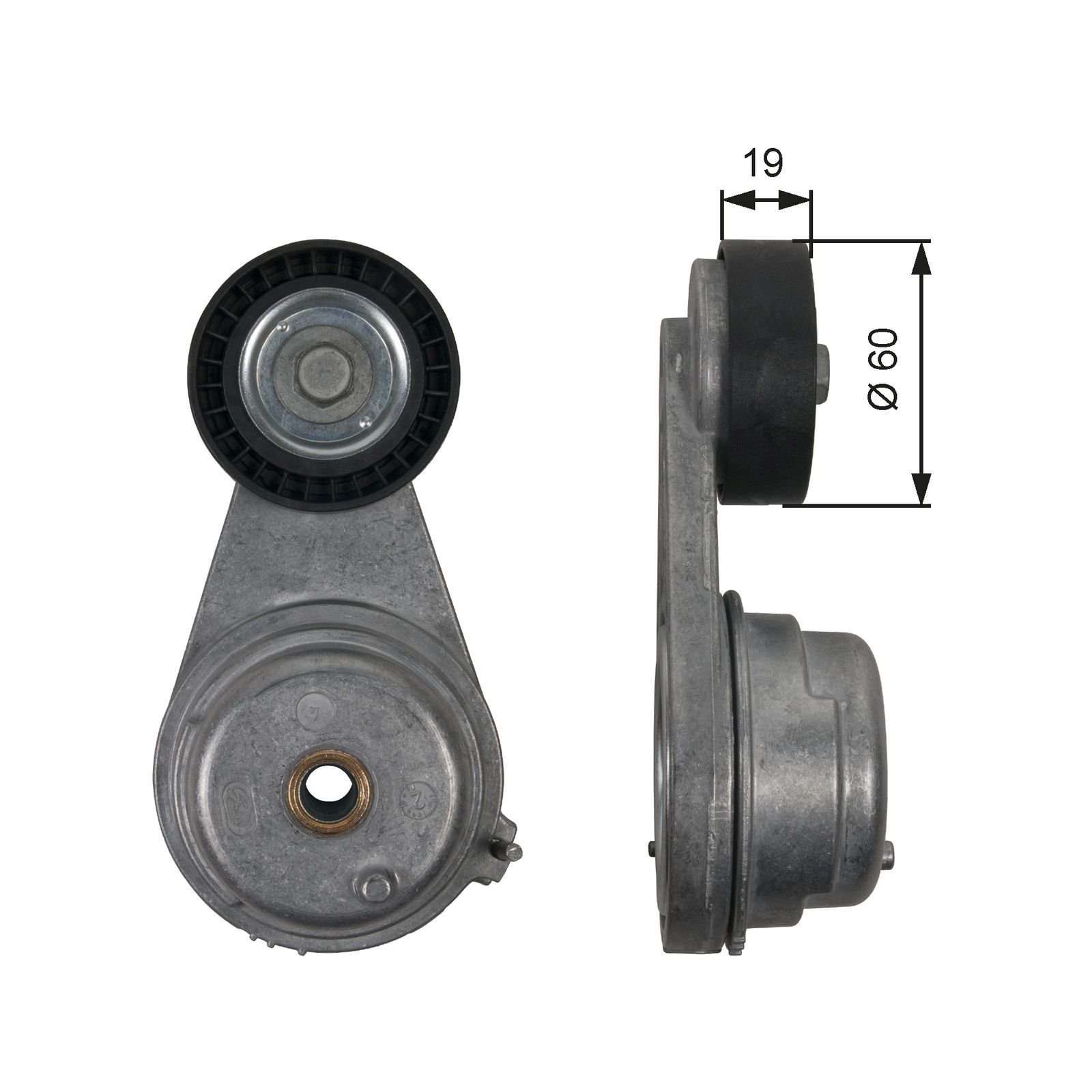 GATES T39190 Belt tensioner, v-ribbed belt