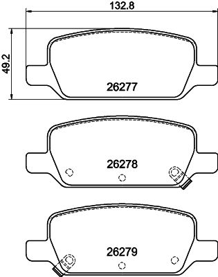 HELLA 8DB 355 040-951 Brake pad set, disc brake