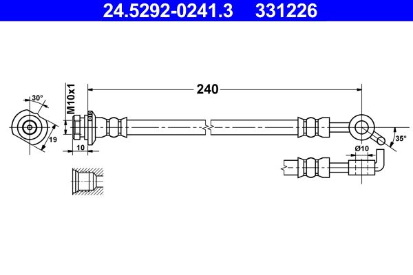 ATE 24.5292-0241.3 Brake hose