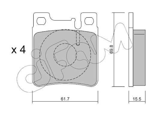 CIFAM 822-567-0 Brake pad set, disc brake
