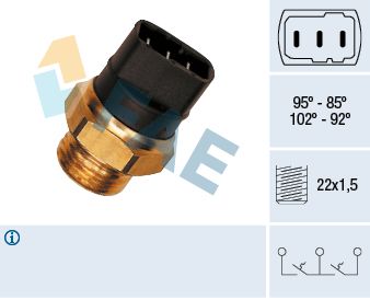 FAE 37820 Temperature switch, radiator fan