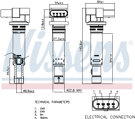 NISSENS 966748 Ignition coil